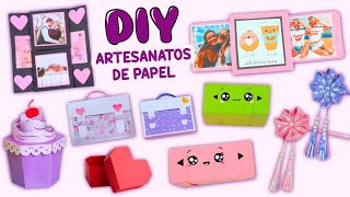 11 IDEIAS FÁCEIS DE ARTESANATO EM PAPEL  CAIXA DE PRESENTE  BFF CARD E MUITO MAIS [upl. by Mundt]