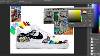 How To Plan Your Custom Shoes  Angelus Direct Mock Up Photoshop 2018 [upl. by Sivrat]