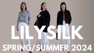 Reviewing amp styling items from LilySilks SpringSummer 2024 collection [upl. by Jolanta484]