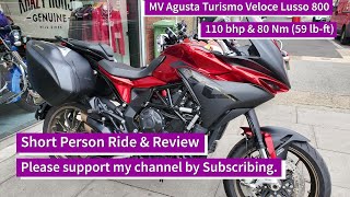 MV Agusta Turismo Veloce Lusso 800 Short Person Test Ride amp Review England UK [upl. by Joacima311]