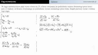 Ciąg arytmetyczny  zadanie 26 [upl. by Paddie]