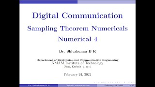 Sampling Theorem Numerical Numerical 4 [upl. by Lede]