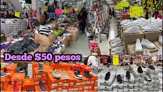 👠 👟 Desde 50 pesos  La zapatería más GRANDE y BARATA de Centro CDMX  Zapatos y Tenis Escolares [upl. by Norre]