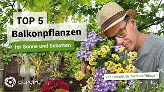 TOP 5 Balkonpflanzen für jeden Standort pflegeleicht und farbenfroh  gardify Tipps [upl. by Aehsal]