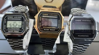 CASIO Retro VINTAGE A168WEGG1AEF A168WEGB1BEF A168WEM1EF [upl. by Gordon513]