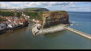 Staithes North Yorkshire  a birds eye view in 4k [upl. by Hoffmann]