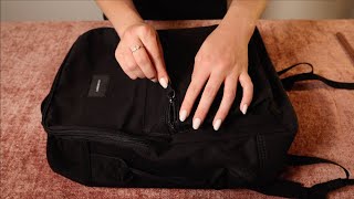 ASMR Backpack Rummaging inspecting zipping scratching [upl. by Irwin855]