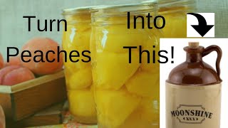 How To Make Easy Homeade Peach Moonshine  brandy  Mash or Peach Wine Recipe Homemade [upl. by Ayikat]