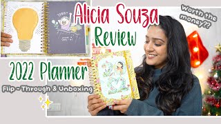 indepth Alicia Souza 2022 planner flipthrough amp unboxing  should you buy  Meghna Verghese [upl. by Soutor]