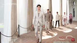 CORNELIANI SPRING SUMMER 2014  Interview runway amp backstage HD [upl. by Akimahc320]