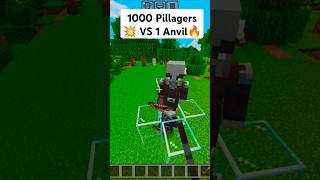 🔥1000 Pillagers 🆚 1 Anvil ⚓ shorts minecraft [upl. by Airtened275]