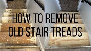 How To Remove Stair Treads  DIY [upl. by Aicekal855]