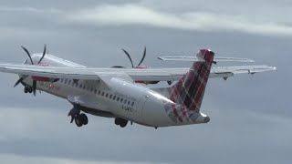 Loganair ATR72600 Takeoff from Aberdeen Airport [upl. by Fisch]