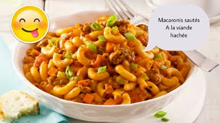 Recette simple macaroni à la viande hachée et aux légumes [upl. by Earleen201]