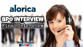 BPO INTERVIEW Alorica Final Interview  Totoy Mangyan [upl. by Arica233]