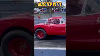 Injected Old School Corvette Gasser Burnout at Central Illinois Dragway shorts [upl. by Selie]