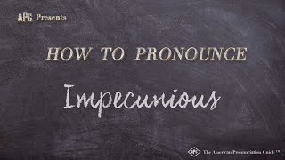 How to Pronounce Impecunious Real Life Examples [upl. by Euqinehs]