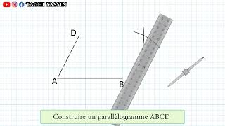 ABCD un parallélogramme construire le point E limage de C par la translation qui transforme A en D [upl. by Zared]