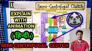 Semi Centrifugal Clutch  Explain in hindi with animation [upl. by Ialda]