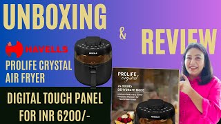 Havells Prolife Crystal Digital Touch Air Fryer  Oil Less Cooking  Review with Coupon Code [upl. by Cochrane]