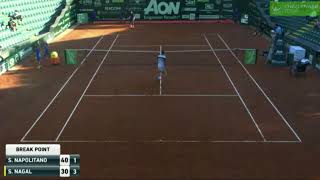 Sumit Nagal vs Stefano Napolitano in Aon Challenger in Genoa Italy [upl. by Sutniuq668]