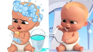 Baby Boss Funny Drawing Meme 😂  Cold Heart Disney funny cartoon baby boss [upl. by Monte995]