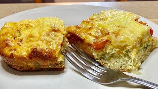 Easy Crustless Cabbage Quiche  Delicious Vegetarian Recipe [upl. by Neira]