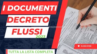 I DOCUMENTI DEL DECRETO FLUSSI 2024 QUELLO CHE VI SERVE PER COMPILARE LE DOMANDE [upl. by Renard]