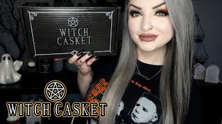 Witch Casket Monthly Subscription Box Unboxing  Turn around Magick  August 2024 [upl. by Nirot]