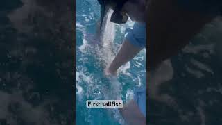 FIRST SAILFISH sailfish fishing amazing qld game fish release awsome happy world [upl. by Philemol72]