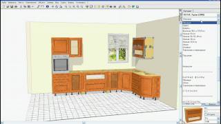 Создание проекта кухни с помощью KitchenDraw [upl. by Nyrmak]
