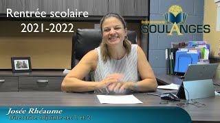 RENTRÉE SCOLAIRE SOULANGES 20212022 [upl. by Teerell]