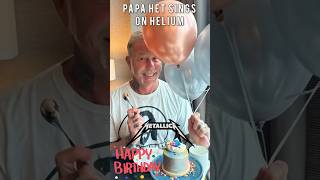 James Hetfield Sings with Helium for his 61st Birthday metallica jameshetfield shorts [upl. by Andriana]