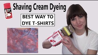 Shaving Cream Dyeing  BEST WAY TO DYE TSHRITS [upl. by Nosirrah572]