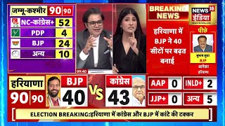 Jammu KashmirHaryana Election Vote Counting LIVE  Breaking News । BJP vs Congress  Result LIVE [upl. by Pippy]