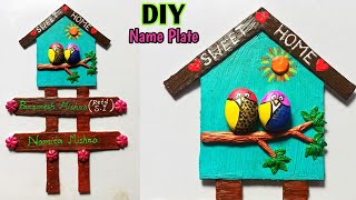 DIY Nameplate  How To Make Name Plate At Home  Beautiful Name Plate Craft Idea [upl. by Rebhun313]