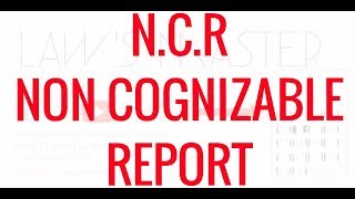 Non cognizable report NCR [upl. by Leseil]