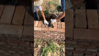 Smart brick laying process brick wall building process [upl. by Leahcimnaes]