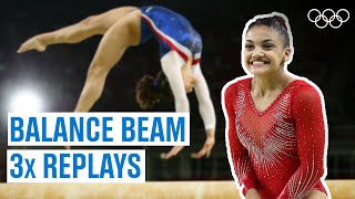 All Laurie Hernandez 🇺🇸Balance Beam Routines at the same time [upl. by Neelra]