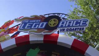 NEW The Great LEGO Race VR Roller Coaster NOW OPEN at Legoland Florida Resort [upl. by Einnej]