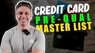 Master Credit Card Pre qualification List Over 80 Options [upl. by Odnuges352]