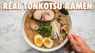 How To Make Real Tonkotsu Ramen [upl. by Ellenrahs]