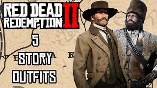 5 Story Outfits  Red Dead Redemption 2 [upl. by Grewitz]