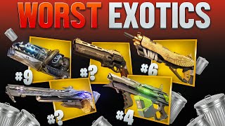 The 10 WORST Exotic Weapons In Destiny 2 [upl. by Trenton]