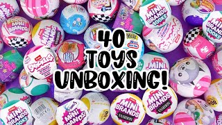 Unboxing 40 NEW Blindbags Mini Brands BOOKS Zuru Snackles Foodie Mini Brands Series 2 and More [upl. by Gupta]