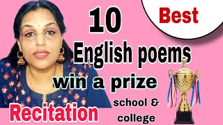 English Poem Recitation10 best English poems to win a prize School and College students [upl. by Noseyt]