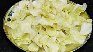 कुरकुरीत बटाटा वेफर्स  How to make BatataPotato Wafers  MadhurasRecipe [upl. by Azil]