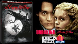 Sleepy Hollow 1999 4K SteelBook Review and Unboxing Johnny Depp Tim Burton Digital Code Giveaway [upl. by Inuat858]