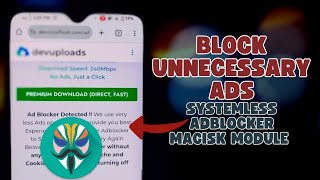 AdFree Android Systemless AdBlock Magisk Module [upl. by Illoh]