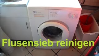 Flusensieb von der Waschmaschine reinigen  Filter von Waschmaschine säubern [upl. by Meda]